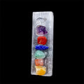 Quartz Rough Ornament Selenite Plate Crystal Seven-color Gem Chakra Energy Home Decoration Healing 7 Chakra Natural Love 10 Pcs