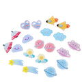 Assorted Outer Space Theme Resin Flatback Planar Charms Cloud Shooting Star Rocket Rainbow Heart Spaceship Resin Planar Charms MegaBDM