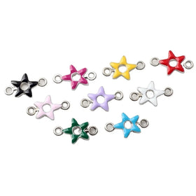 Alloy Enamel Pentagram Charms Pendants Star Pendant Connectors Double Loops Charm Necklace Bracelet DIY Artifact Jewelry Making