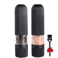 Battery Powered Adjustable Coarseness Led Light Electric Salt and Pepper Grinder Mill