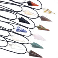 2026 Double terminated natural clear quartz double point crystal point carved crystal stones point wand pendant for healing