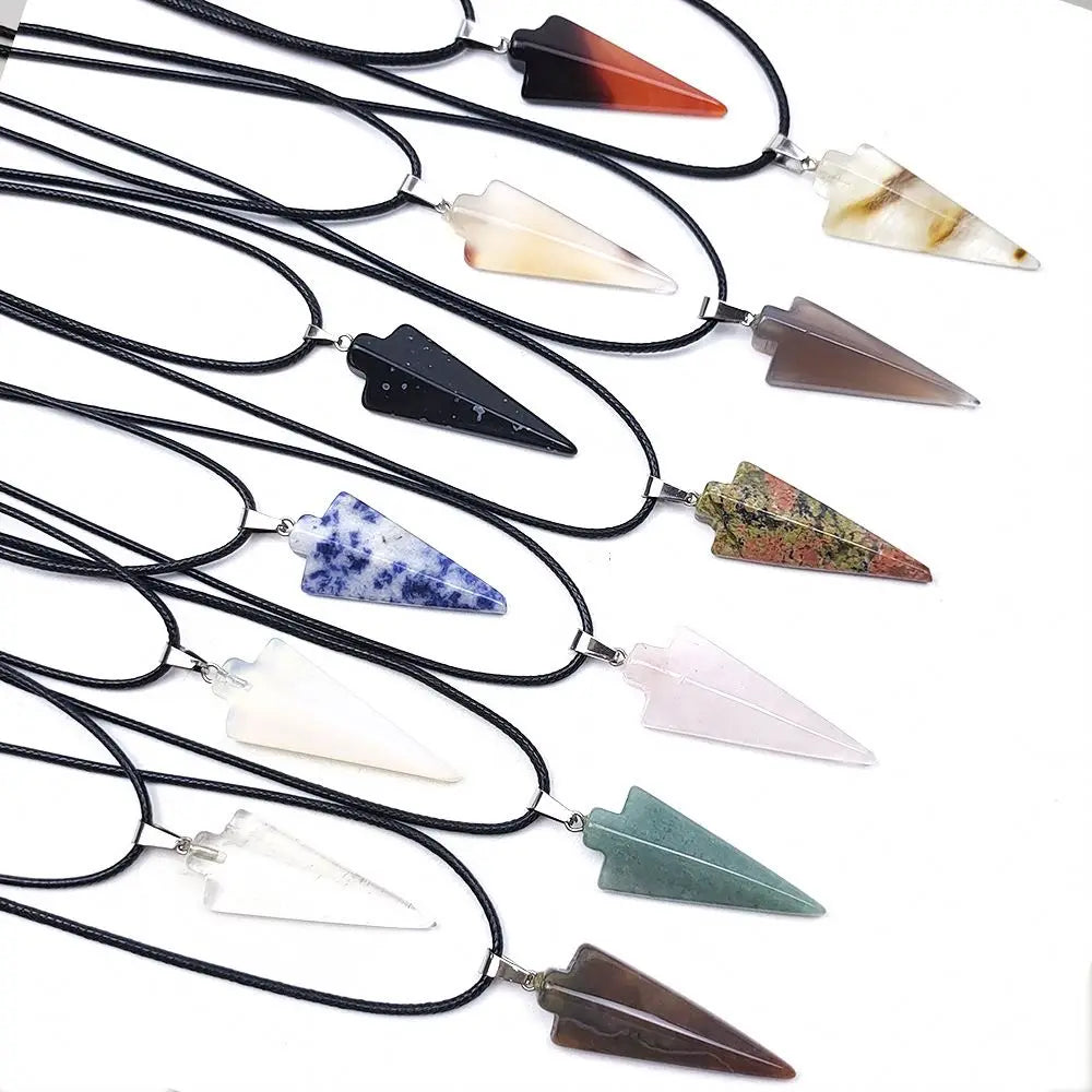 2026 Double terminated natural clear quartz double point crystal point carved crystal stones point wand pendant for healing