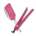 Bling Bling Diamante Titanium Flat Iron Hair Straightener 2 Years Electric Crystal Surface LCD for Hotel Use Return Replacement