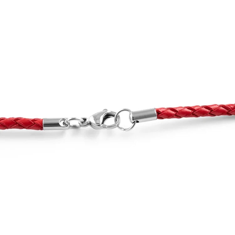 3mm Leather Braided Rope Necklace Chains for Jewelry Making Multi-color Leather Rope Chain Necklace for Men Women