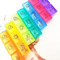 Uplus UP-PB09 Easy Open PP Pastillero Vitamin Pill Case Dispenser 7 Compartment Plastic Medicine Box Container
