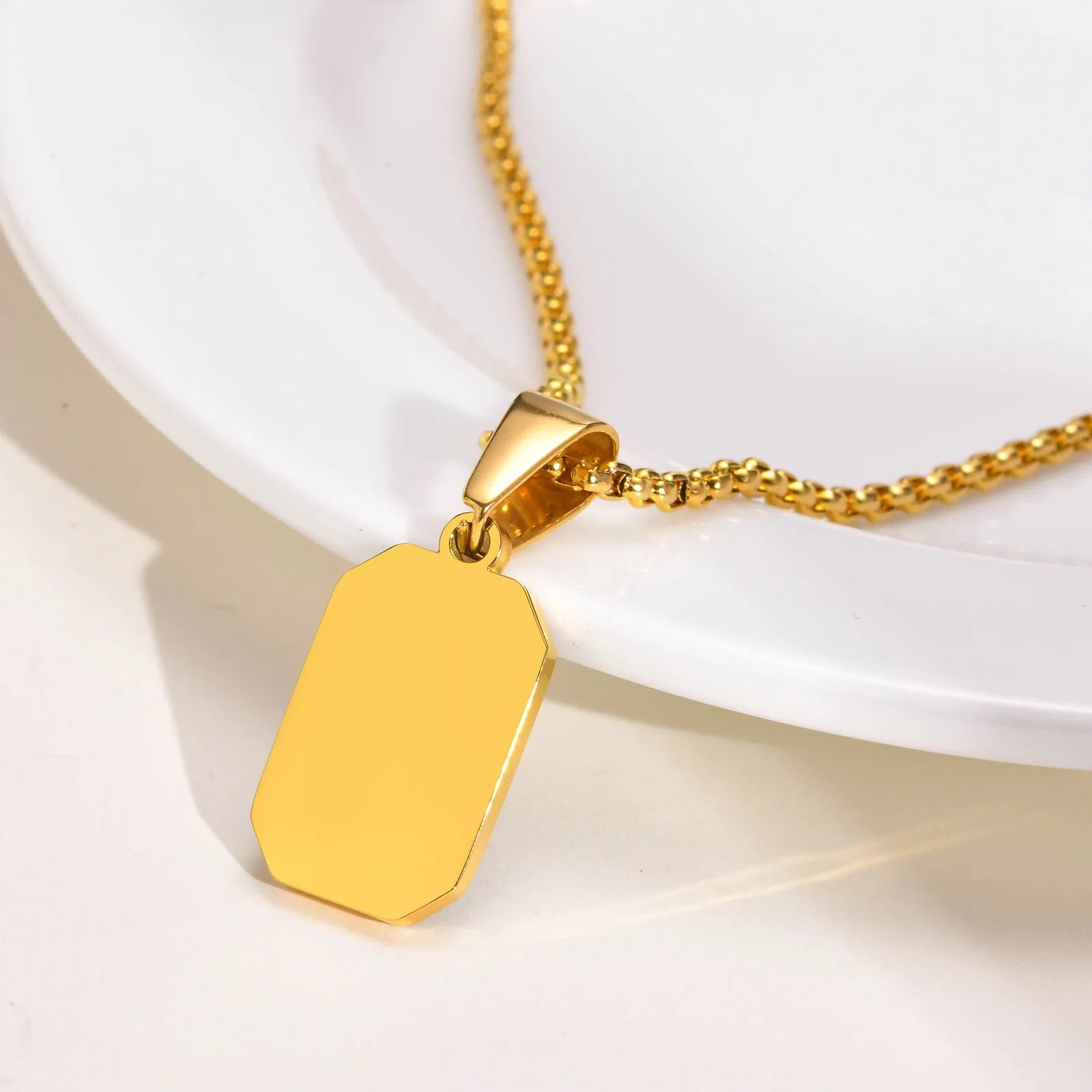 Taige Accessories Women's Simple Gold Stainless Steel Dripping Glue Pendant Jewelry Findings & Components Wholesale