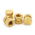 Brass Pure Copper Metric Thread Injection Molding Knurl Insert Nut Nutsert M2 M2.5 M3 M4 M5 M6 M8 M10 Solid MegaBDM