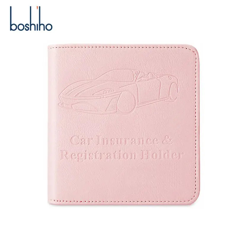 Boshiho Custom Auto Leather Cardholder PVC Driver's License Registration Registration Document Wallet Certificate Bags