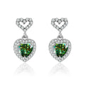 Luxury Fine Jewelry Mossanite Earrings S925 Sliver 1CT+1CT Heart VVS Moissanite Earrings for Women