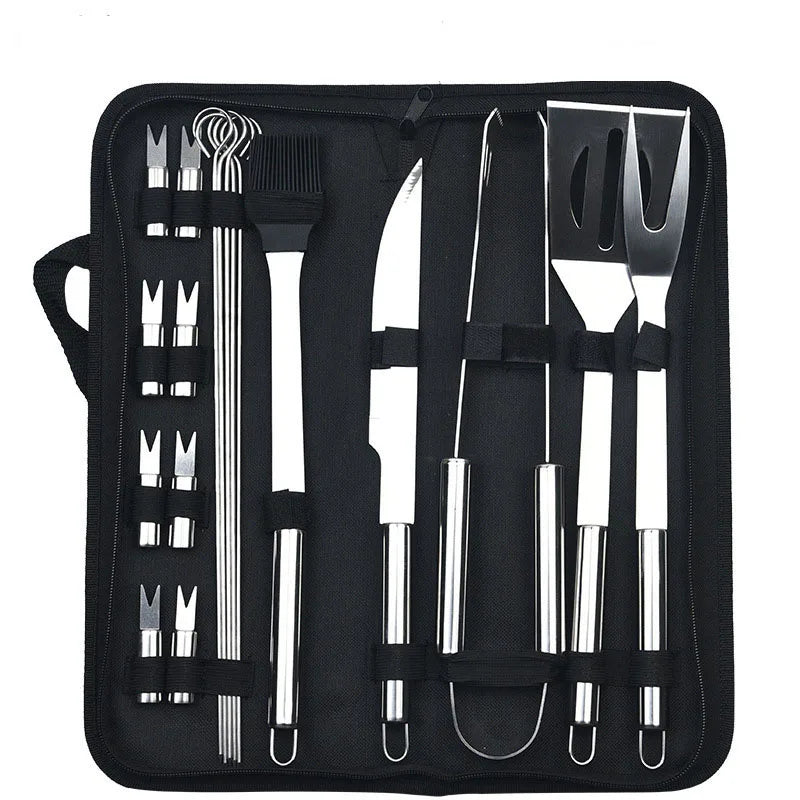 Grilling Barbecue Tool Set Stainless Steel Kit for Smoker Bbq Accessories Camping and Kitchen Grill Wood Wholesale Picnic