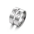 Wholesale Couples Rings Protect Your Girlfriend Wedding Ring Stainless Steel Couple Rings With Laser Logo for Lover