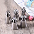 Hot Sale Stainless Steel Russian Piping Nozzle SetVarious Shaped DIY Baking Russian Cake Piping Ball Tips with Piping Tip Set