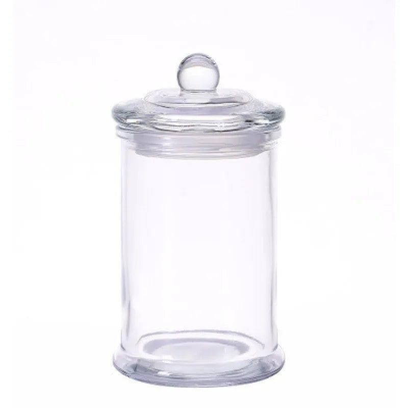 Luxury Clear Glass Tea Candle Container with Lids 100ml 150ml 350ml 750ml Empty Jars for Home Decoration Amber Brown Stand