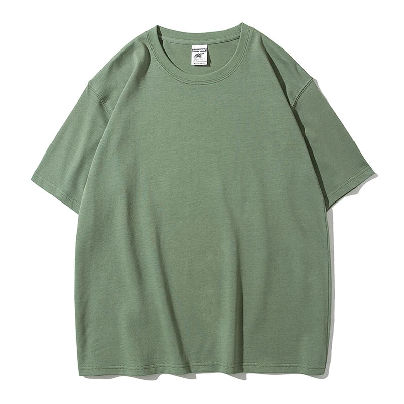 Wholesale 280gsm 100%Cotton Mens Oversized Tshirt Custom Quality Cotton Loose Drop Shoulder Oversized T Shirt Men T-shirts