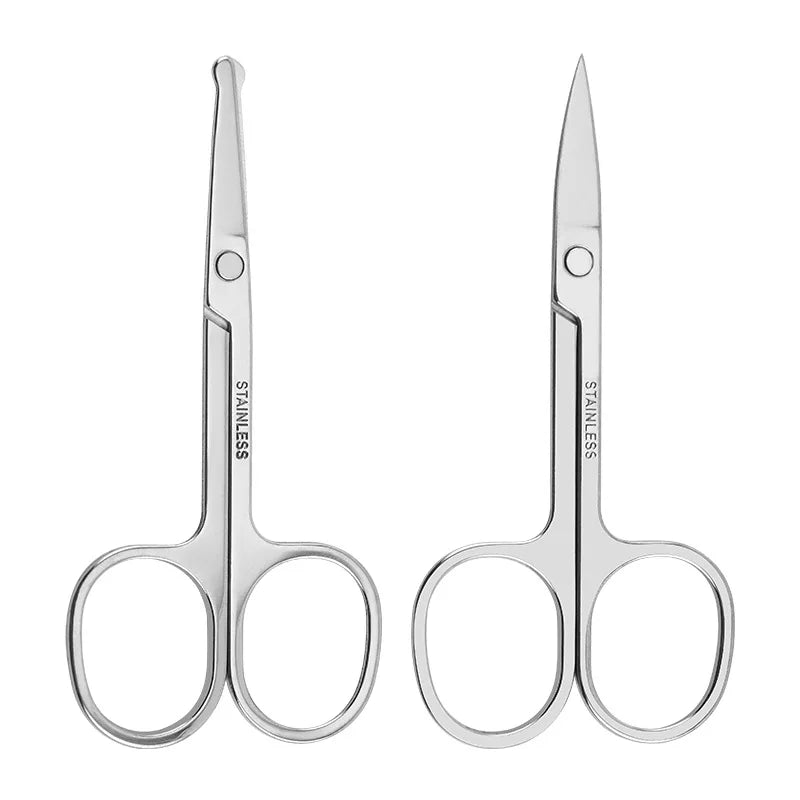 Professional Ear Eyebrow Trimming Stainless Steel Fine Straight Eyebrow Grooming Scissors for Personal Care