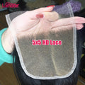 Lemoda 4X4 5X5 HD Lace Closure Swiss Lace Brazilian Straight Human Hair Transparent HD Lace Closure With Baby Hair