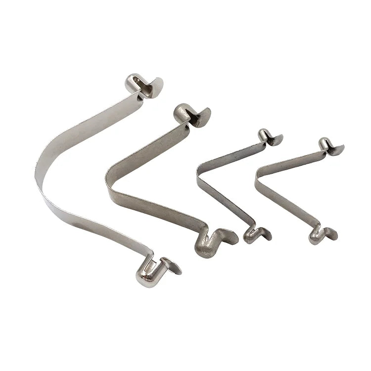 Double Button Spring Clip Manufacturer Supply Locking V-shaped Push Button Clip 65Mn Steel V-shaped Locking Clip