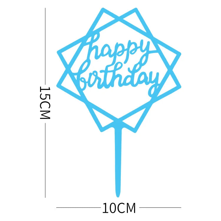 Hot Sale Happy Birthday Cake Decoration Simulate Acrylic Cake Decoration Plastic Cake Decoration Wholesale Supplier