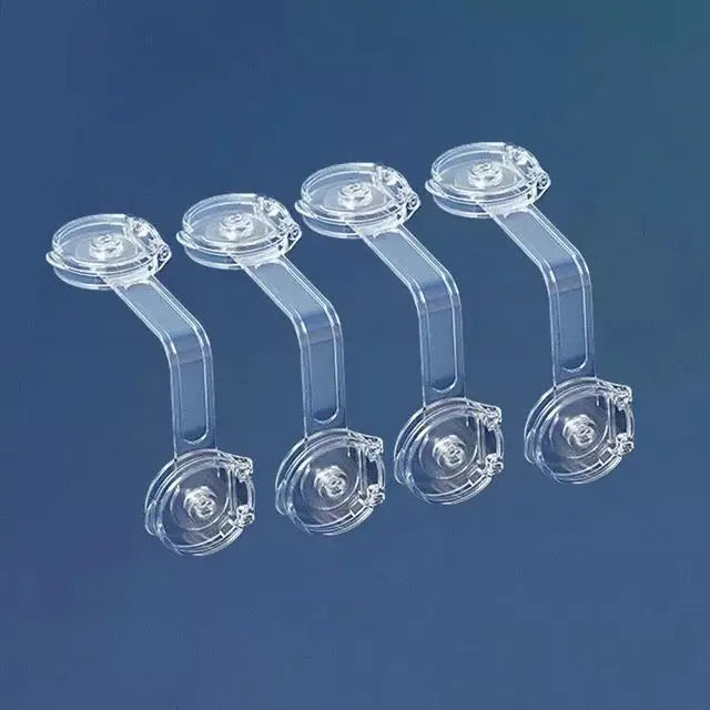 Baby Safety Plastic Clear Drawer Cabinet Locks 5 Packs CU Brand Model C-003 9.6x3.6cm 14g