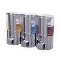 Modern Three Bottle Wall Mount Shower Soap Dispenser ABS Liquid Foam Soap Dispenser for Home Kitchen Hotel School