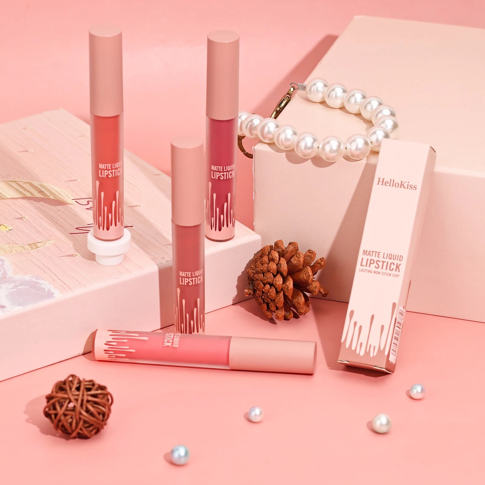 Matte Lip Gloss Stick 6-Hour Soft Waterproof Non-Sticky Finish Smooth Application Liquid Lipstick