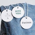Custom Logo Printed Round Paper Hang Tags Colorful Garment Hanging Labels for Clothing