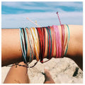 100% Waterproof and Handmade Wax String Bracelet Braided Bracelet for Women Colorful Friendship Bracelets for Women