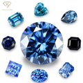 Klein Blue Sky Blue Moissanite Loose Stone Lab Diamond Gems VVS1 Round Shape With GRA Cartificate for Making Iced Out Watch