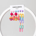 2023 Trendy  Metal Earrings Set for Women Fashion Geometric Acrylic Circle Drop Earrings  Set of Earrings Jewelry