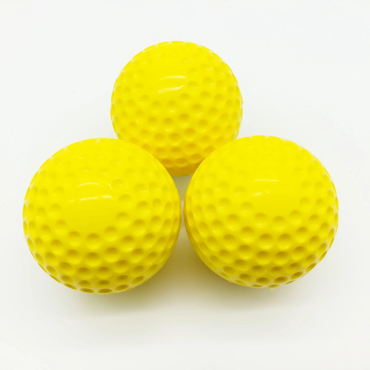 Dimpled Baseballs for Pitching Practice Balls for Hitting and Fielding Yellow Baseballs for Hand Eye Coordination Balls