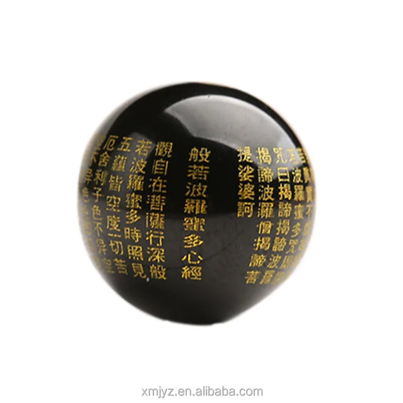 Certified Chengshi Natural Agate Heart Sutra Round Bead Prajna Paramita Heart Sutra Xingyue Bodhi Accessories Factory Wholesale
