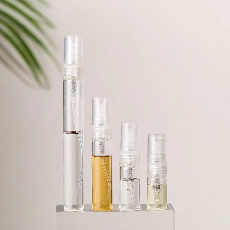 Perfume Tester Vial 2ml 3ml 5ml 10ml Glass Vials Refillable Empty Perfume Samples Mini Glass Spray Bottles