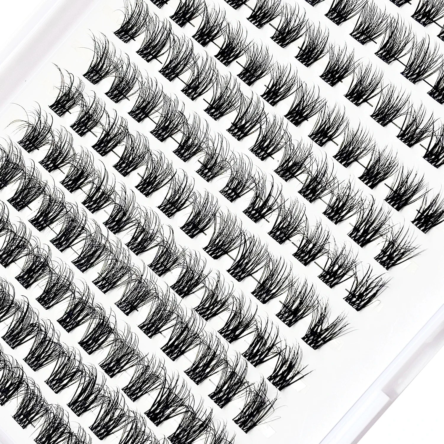 Individual Lashes Cluster C Curl Mix Lash Clusters 3D Wispy DIY Eyelash Extension 0.10mm Super Thin Band Reusable Natural Lashes