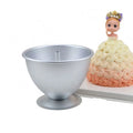 7.5 Inch Princess Dress Doll Cake Pan Aluminum Alloy Skirt Cake Baking Mold for Birthday and Anniversary