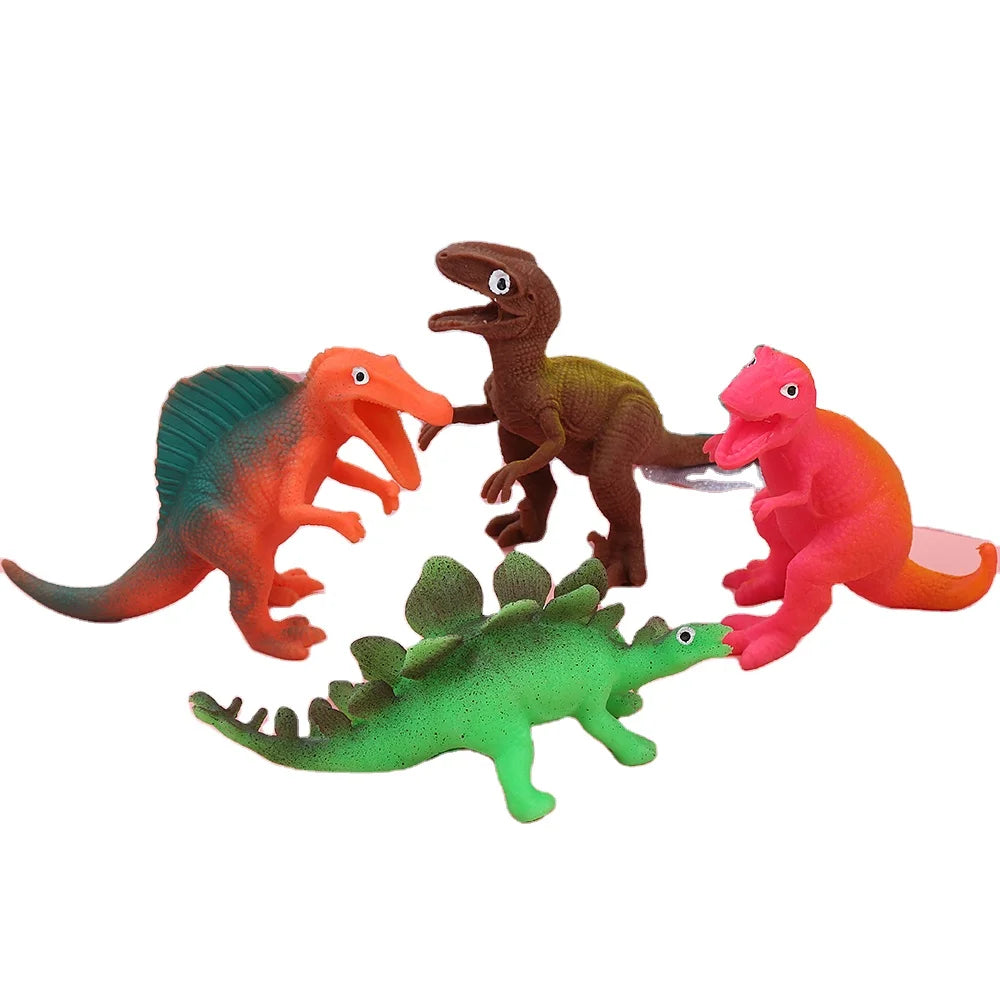 KEHUI Best-Selling Kids' Puffer Ball Toy Colorful TPR Sticky Ball with Dinosaur Design Spray Painted Fidget Toy