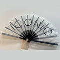 2025 Custom Printed Large Rave Hand Fan 13 Inch Bamboo Ribs Full Color Printing Promotional Gifts