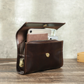 Contact's Multi-Compartment Clutch Bag Men First Layer Cowhide Oil Leather Man Handbag With Coded Lock Suits Daily Business Life
