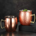 Wholesale Stainless Steel 500ml Rose Gold Moscow Engraved Beer Cup Copper Mug Vasos De Cobre Moscow Mule Mug