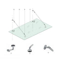 Condibe Stainless Steel Glass Canopy Fittings