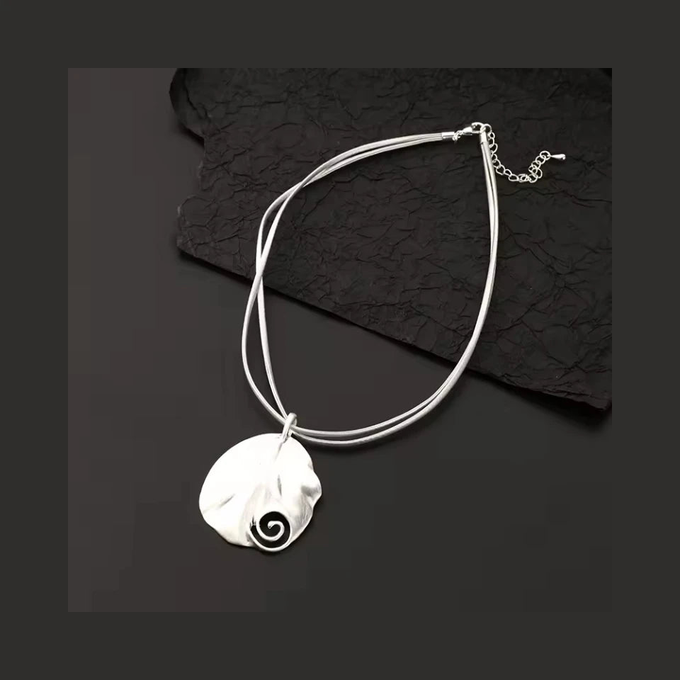 TongLing Hot Selling Sliver Plated Handmade Necklace Jewelry Irregular Shape Silver Color Necklace for Wholesale