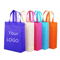 Hot Selling Promotional Customized Logo Printed Foldable Reusable Shopping Tote Non Woven Bag With Handle
