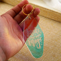 Custom Design Laser Engraving Blank Iridescent Motel Keychain