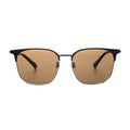 Fashion Trendy Vintage Custom Logo Square Luxury Polarized Gold Titanium Frame Sunglasses Unisex