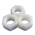 M2-M14 Hexagonal Nylon Plastic Insulated Nuts White Hexagonal Nuts in Stock Light Weight and Corrosion Resistant