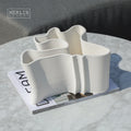 Merlin Living 3D Printing Vase High Difficulty Process Irregular Graphic Vase Flower White Vase Chaozhou Ceramic Factory OEMODM