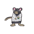 Scientist Rat Enamel Pins Custom Researchers Brooches Lapel Badges Cartoon Animal Job Jewelry Gift for Kids Friends