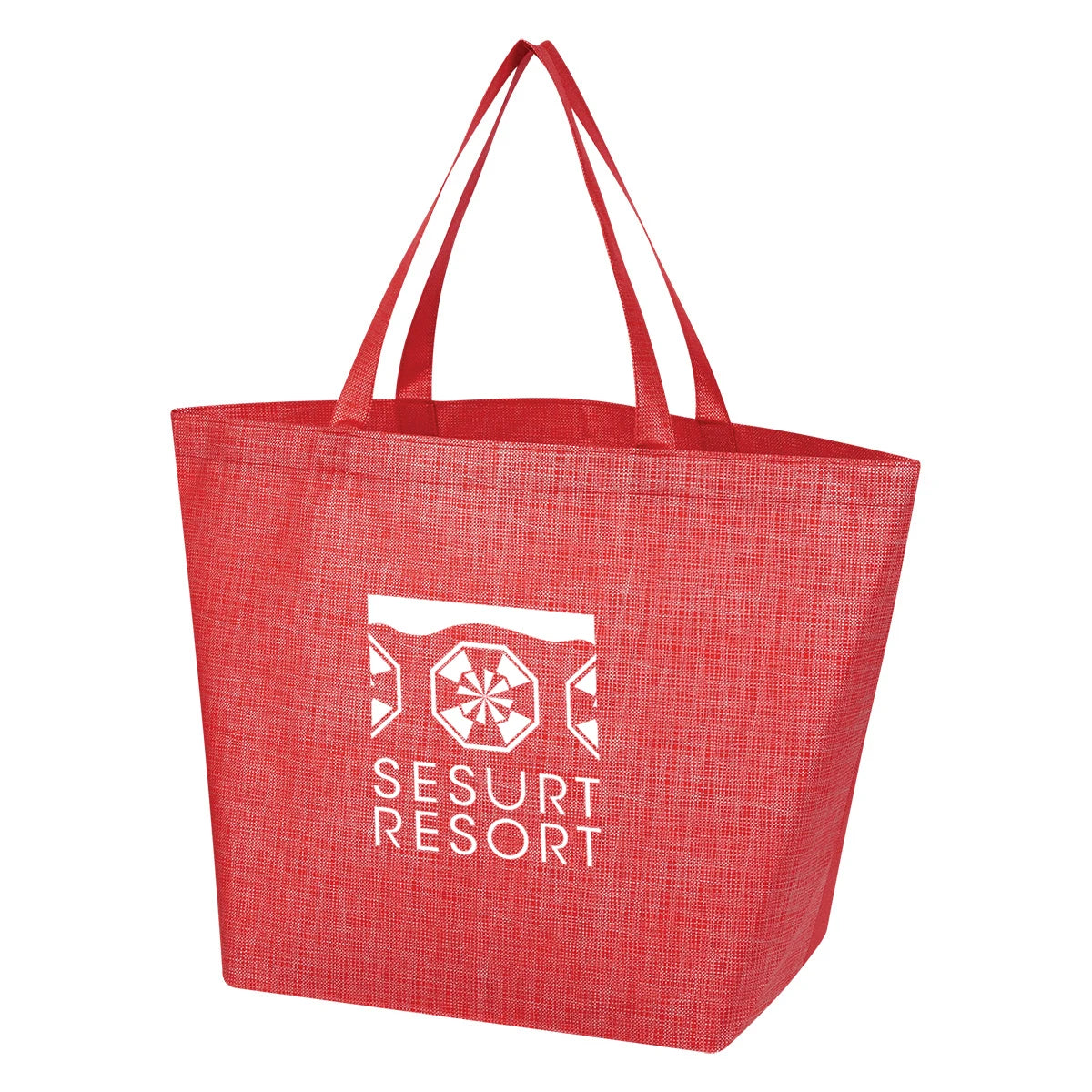 Customized Eco-Friendly Folding Reusable Tote Bag Non-Woven Grocery Shopping Bag with Letter Pattern Design