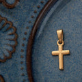 Wholesale Custom Stainless Steel Gold Cross Cremation Ashes Pendant Religious Jewelry Solid Color Prayer Cross Pendant for Men