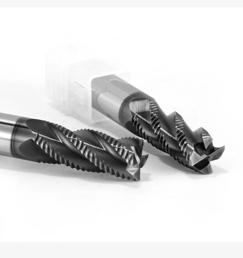 HRC55/HRC65/HRC70 3/4 Flutes Tungsten Steel Carbide Wave Blade CNC Machining Endmill Nano Coating OEM Roughing Milling Cutter
