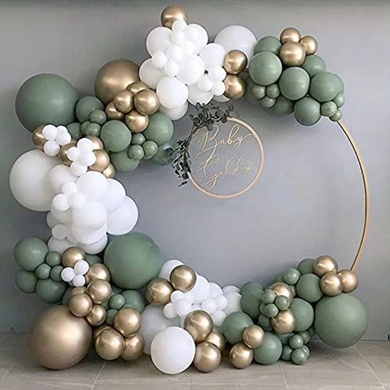 Vintage Green Latex Balloon Package for Children's Birthday Party Decoration Balloon
